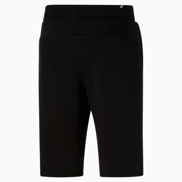 Essentials+ 12" Men's Shorts, Cotton Black-Puma White, extralarge